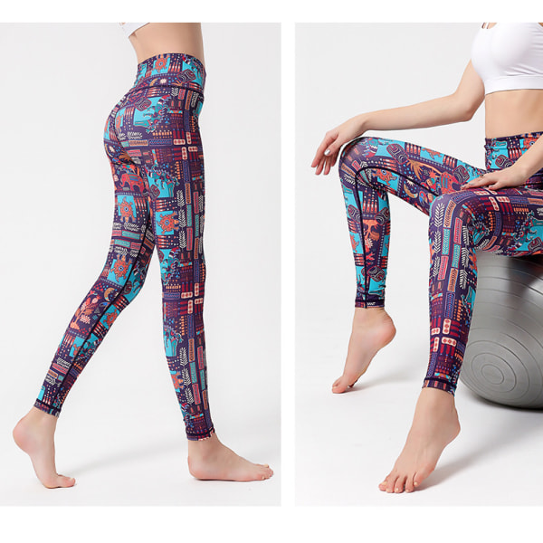 Hög midja höftlyft yoga tränings fitness leggings - HK271 M