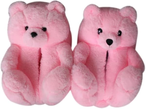 Dame Teddy Bear Tøfler Hjem Indendørs Bløde Skridsikre Søde Vinter