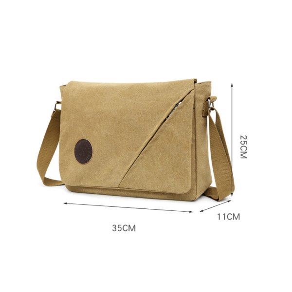 Herre casual lerret reise crossbody bag - Grønn