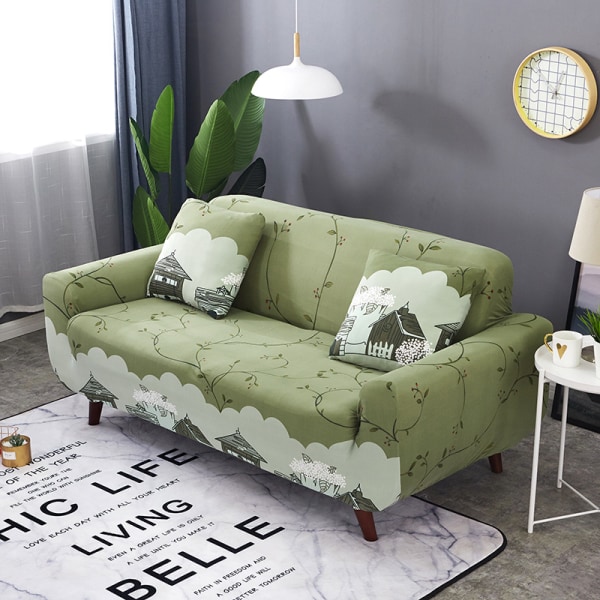 Stretch Sofa Trekk Trykte Sofa Trekk Lenestol Trekk for Sofaer Elastisk Universal Møbelbeskytter med Putetrekk - Stil 15 X-Large