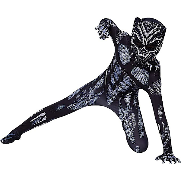 Svart panter tights hjälte cosplay kläder för barn vuxna co