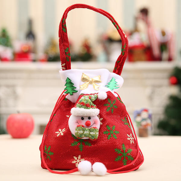 3 juledekorasjoner Ny Santa Claus gavepose julegave