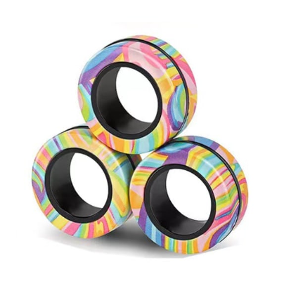 Magnetiska ringar leksak, vuxna magneter ring leksaker för ångestlindring