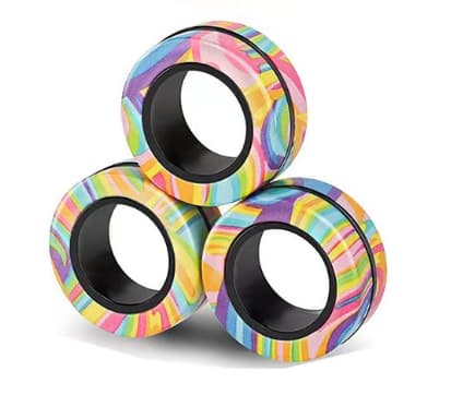 Magnetiske ringe legetøj, voksne magneter ring legetøj til angst lindring