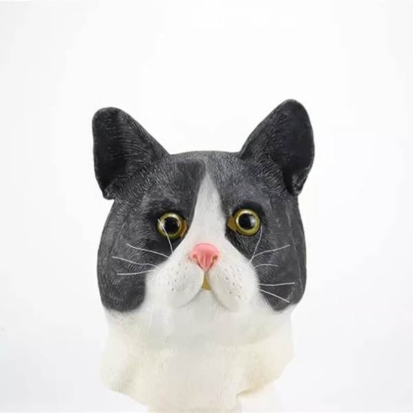 Halloween djur katt mask vuxen söt full huvud latex mask nyhet