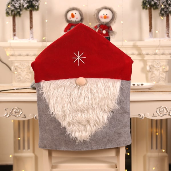 2 st tomte röd hatt jul stolsöverdrag för att dekorera