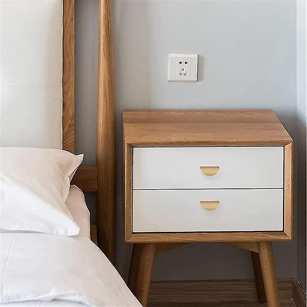 Champagne Gold Skuffeplater, 2,5\" Halvmåne Skuffeplater