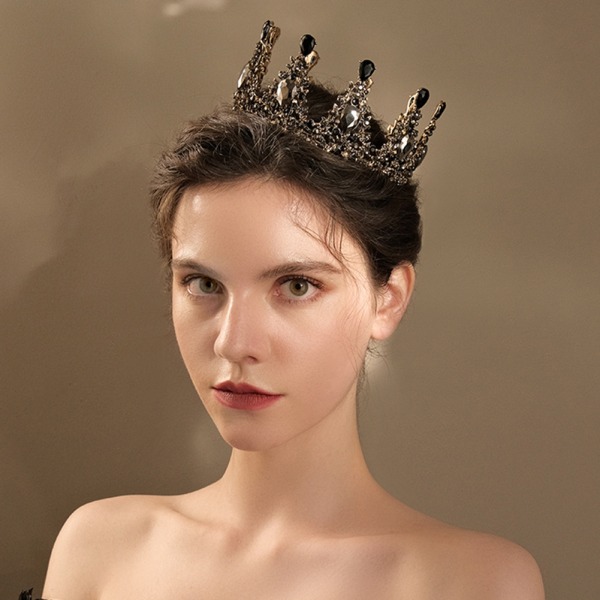 Barockkronor för kvinnor Drottningkrona Gotisk tiara Kristallkrona