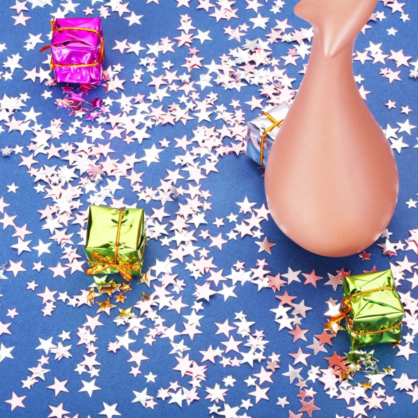 120g Glitter Star Color Paper, Metal Foil Stars for Party, Weddi