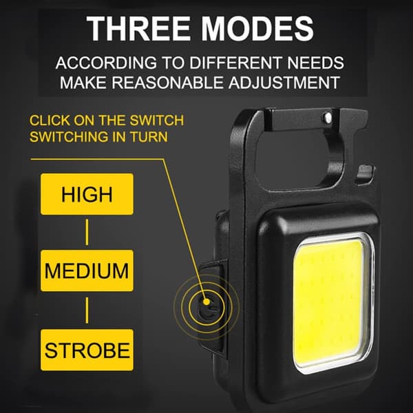 2 Mini LED-lommelykter, 2 PC arbeidslys oppladbare 800 lumen