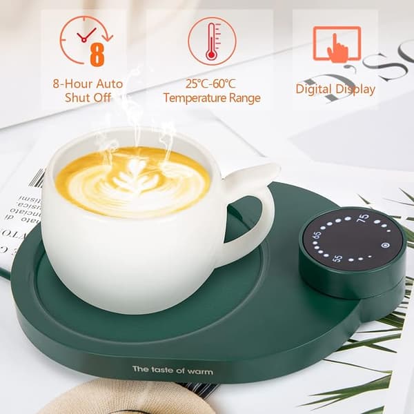 Smart kaffekoppvarmer, koppvarmer for hjemmekontor, automatisk avstengning