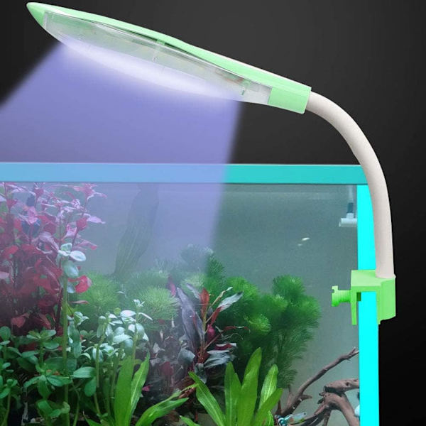 Akvarie Mini USB Skildpadde Lampe Fiskeskål Akvarium LED Clip On Lea