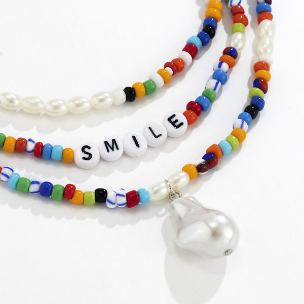 Boho chic alien bead brev multilayer kombineret stablet slid mænd