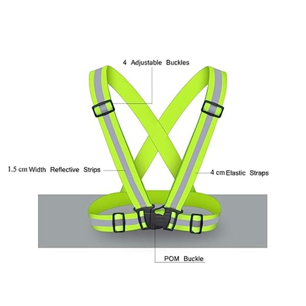 2PCS Reflexväst för Vuxna/Barn