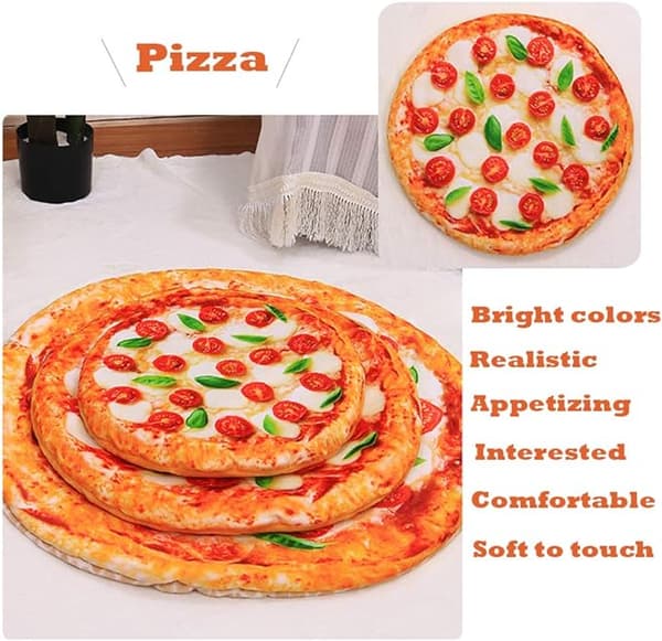 1 st Vinter Kattfilt Söt Pizza Toast Design Sovande Säng Pi