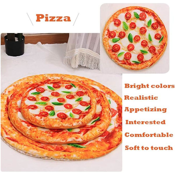 1 stk. Vinter Kattetæppe Sød Pizza Toast Design Soveseng Pi