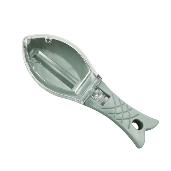 Fiskfjällsskrapa, grön 3 delar aluminiumlegering plastmaterial