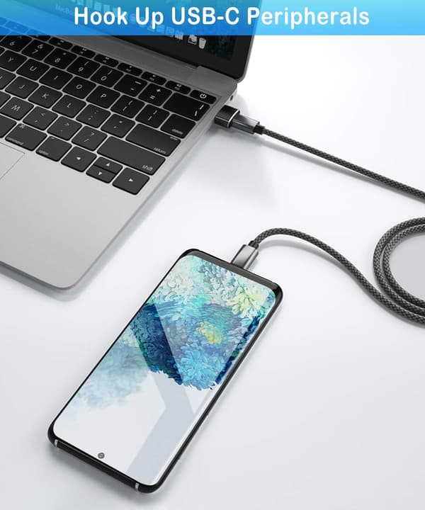 4-pack USB C-hona till USB A-hane-adapter, typ C-laddningsanslutning