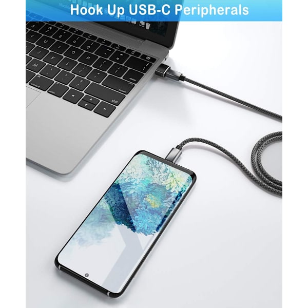 4 stk. USB C hun til USB A han adapter, Type C oplader-stik