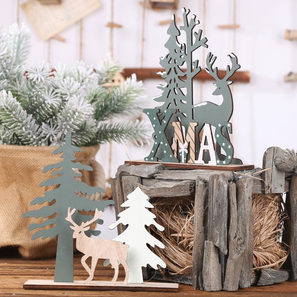 2 stjälkar juldekorationer DIY älg julgransprydnader