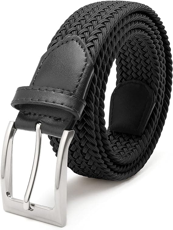 Storlek L, herrarnas elastiska bälte 1 3/8\" bredd, Fairwin Casual Stretch