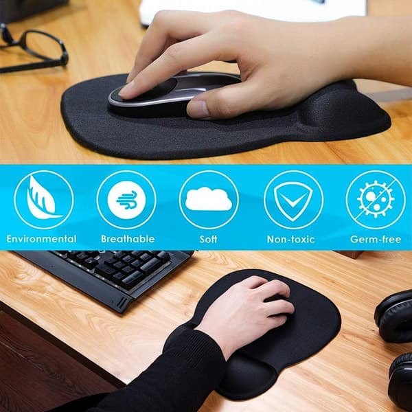 Ergonomisk musematte med håndleddstøtte Gel musematte med håndledd