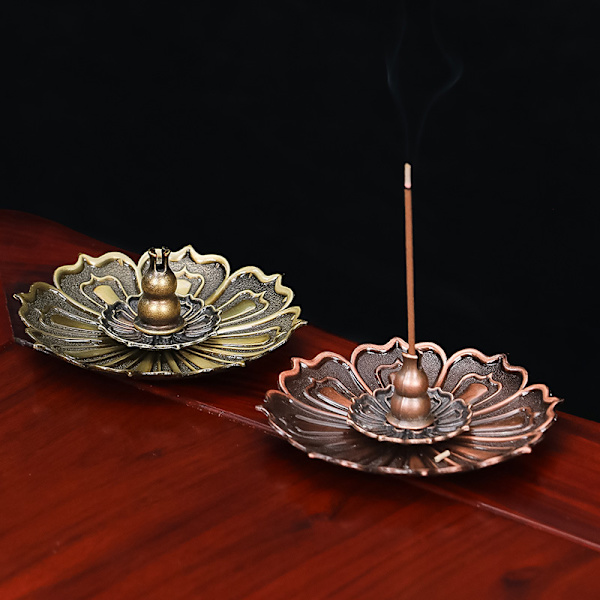 Set med 2 røkelseholdere, Mini Lotus røkelsebrenner B