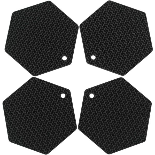 Silicone Trivet Mat 4 Pack - Drying Mat for Different Sizes, Pot