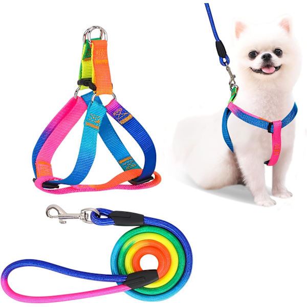 Hundesele og snor sæt Ingen træk Justerbar nylon kæledyr sele w