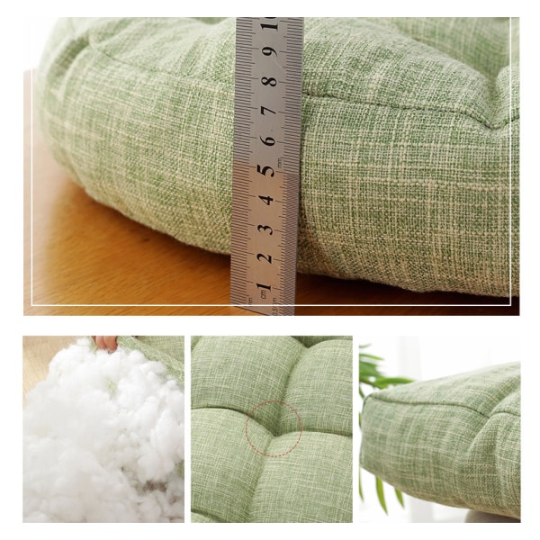 Tykk bomullslin firkantet tatami-matte (45*45cm) Light gray