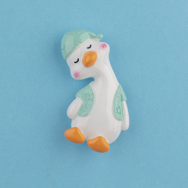 6 kpl kumisia jääkaappimagneetteja, The Crooked Duck, 3D söpö jääkaappimagneetti