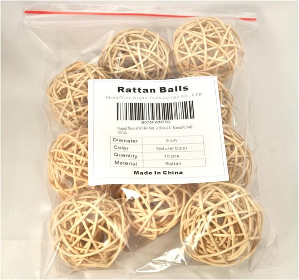 10-pack rotting korgbollar för bröllopsbord, juldekoration