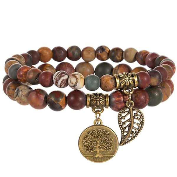 Natursten armbånd - dame naturperle armbånd