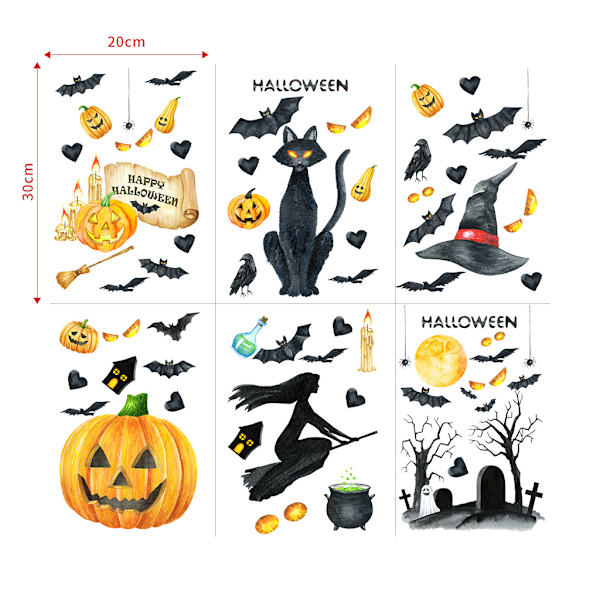 6 kpl Halloween Haunted House -tarra