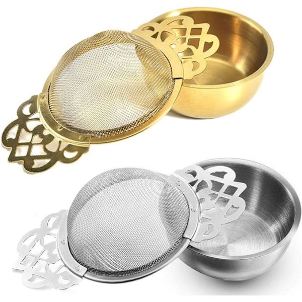 2 stk rustfritt stål te-sil filter løs te-infuser