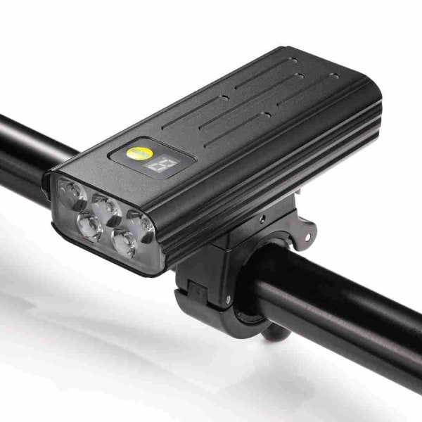 Vanntett sykkellys, svart 1 stk 1600 lumen oppladbar Bi