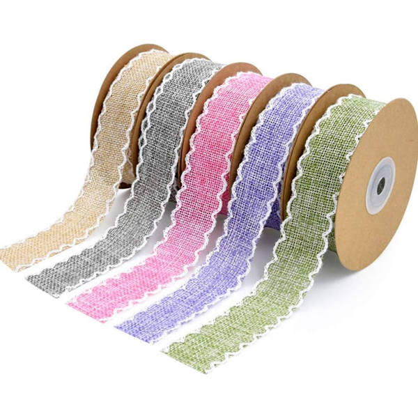 1 rulle 10 yards linneband juteband DIY tygband Lac