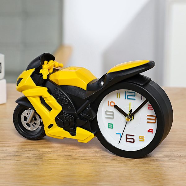 1 Pack Motorcykel Väckarklocka Kreativ Prydnadsklocka Student Ch