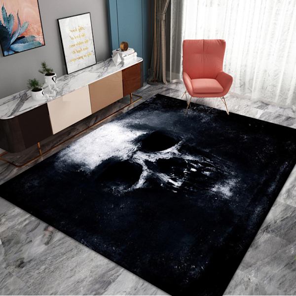 Hodeskalle stueteppe stue soverom spisestue gulvmatte teppe 80*120cm