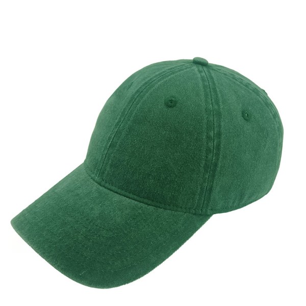 Justerbar vintage tvättad cap i bomull Grass green