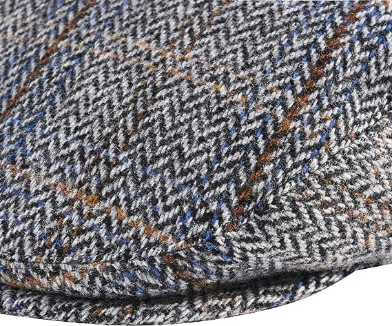 Herre Flat Herringbone Newsboy Hat Ull Blanding Herringbone Cap Co