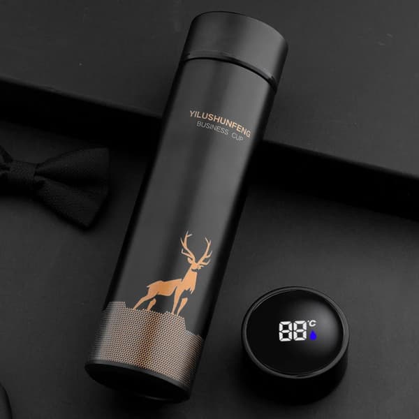 Intelligent Termos i Rustfritt Stål med Temperaturvisning
