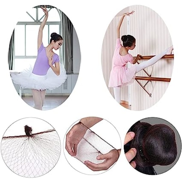 40 stk. sorte hårnett, usynlig chignon nett elastisk kant mesh