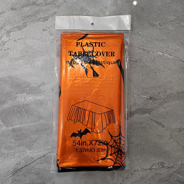 Halloween-duker med gresskartrykk, rektangulær plast