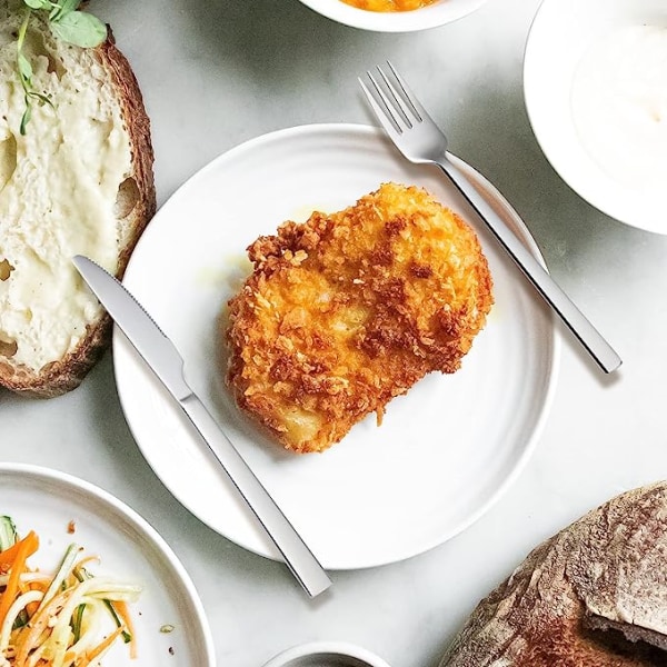 12 stk. rustfrit stål bestik, 6 x middagsknive - 6 x gafler