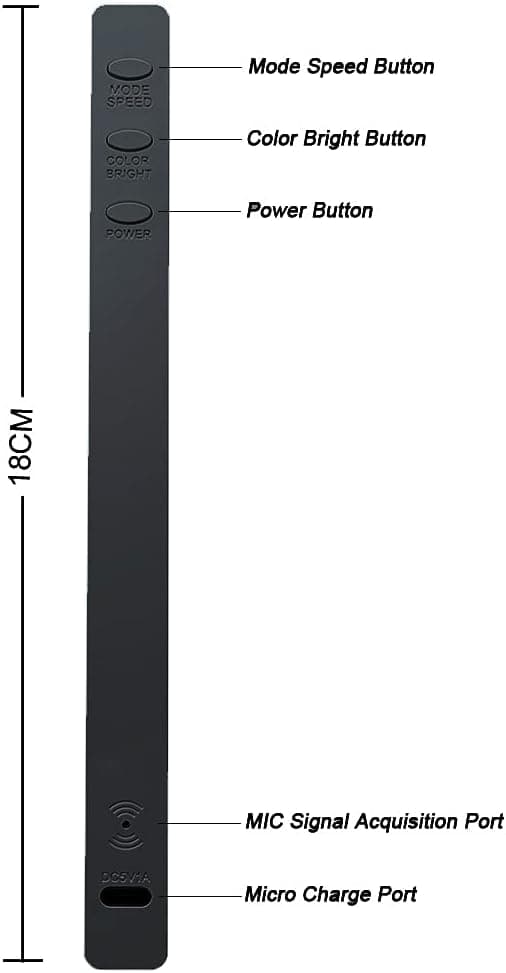 2-pack röstaktiverade RGB-rytmljus, ljudpickupljus, Fa