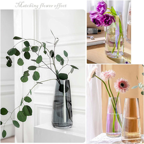 Ins Modern Iridescent Kristallklar Glas Vas för Hemmakontor D