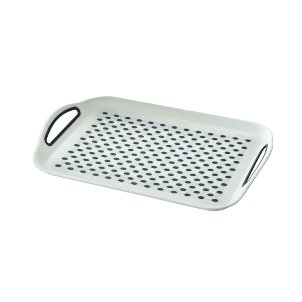 2 store serveringsbrett med sklisikring - 32x 45 x 4,5 cm - Plastbrett