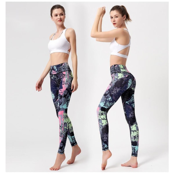 Damer Højtaljede Skinny Stretch Sports Yoga Fitness Bukser-HK277 M