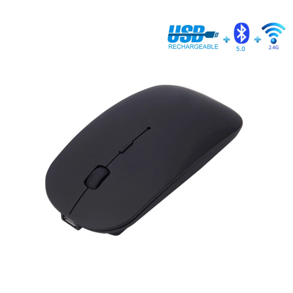 2.4 GHz:n ladattava langaton Bluetooth-hiiri, hiljainen kaksoisnapsautus